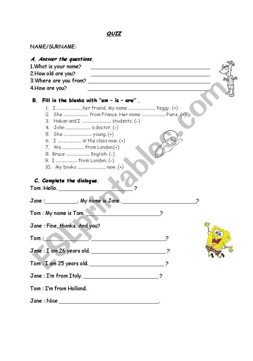 quiz worksheet