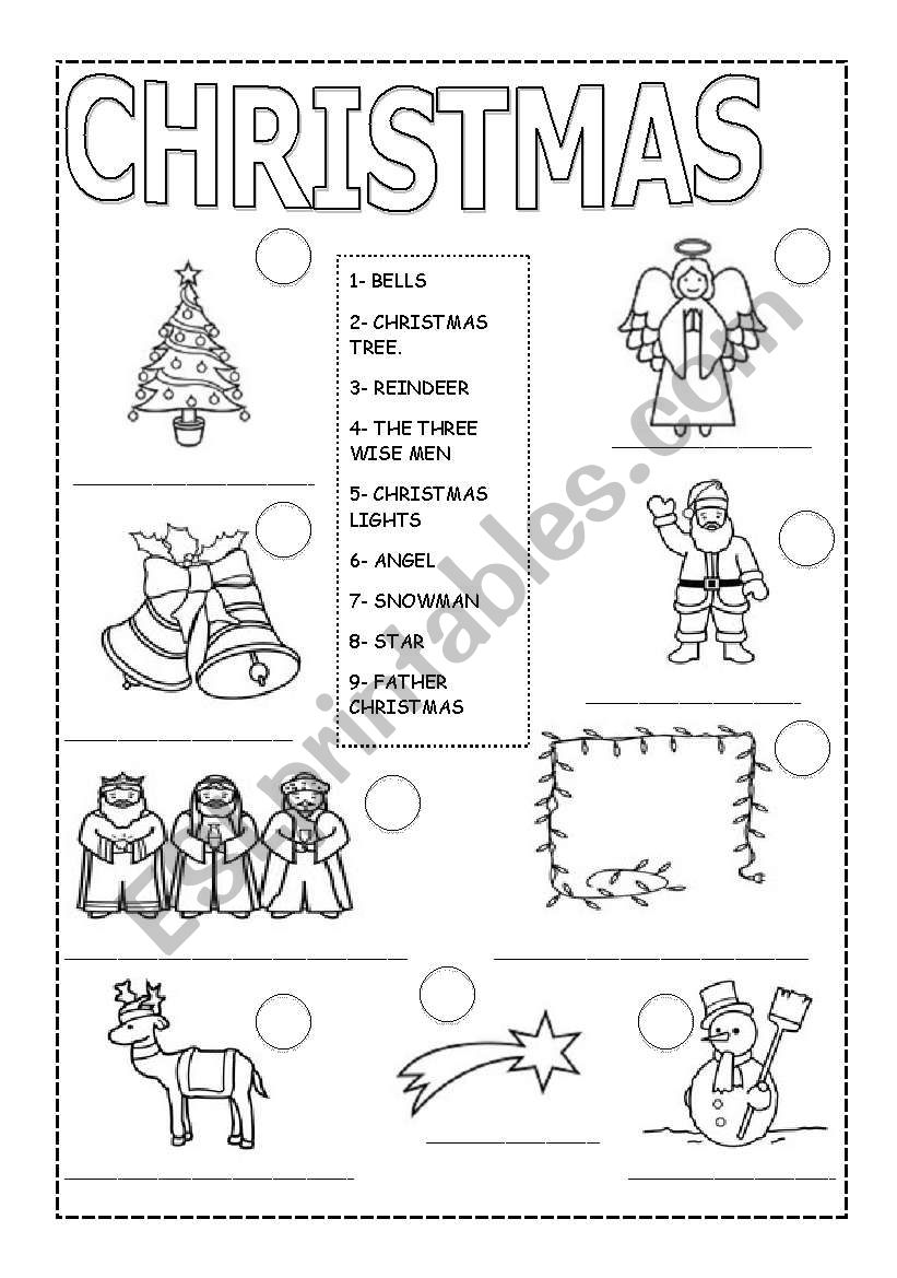 CHRISTMAS MATCHING. worksheet