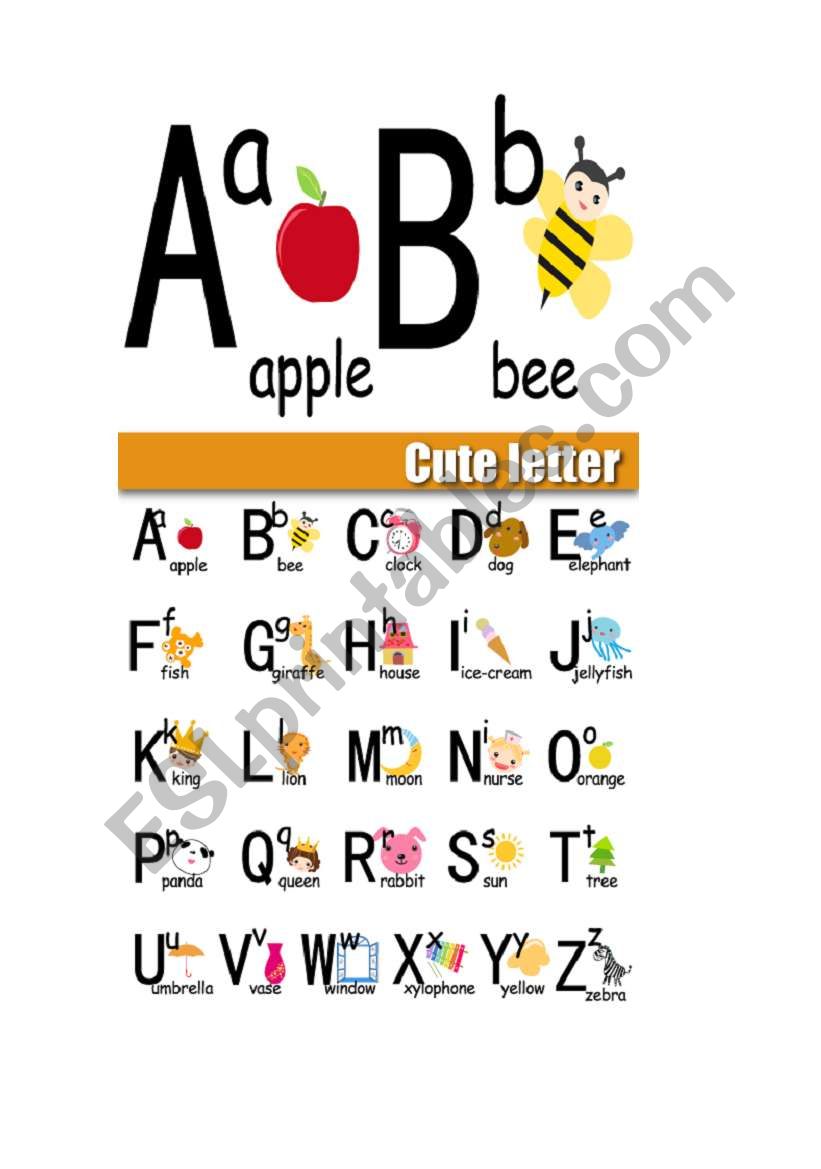 Alphabet  for  kids worksheet