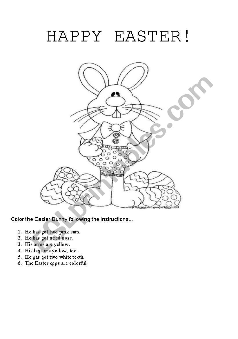 easter worksheet