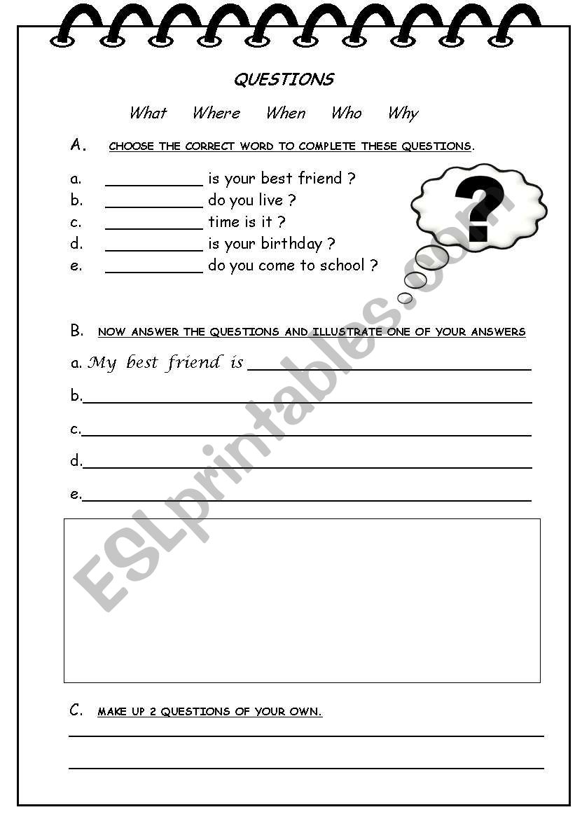 QUESTIONS  worksheet