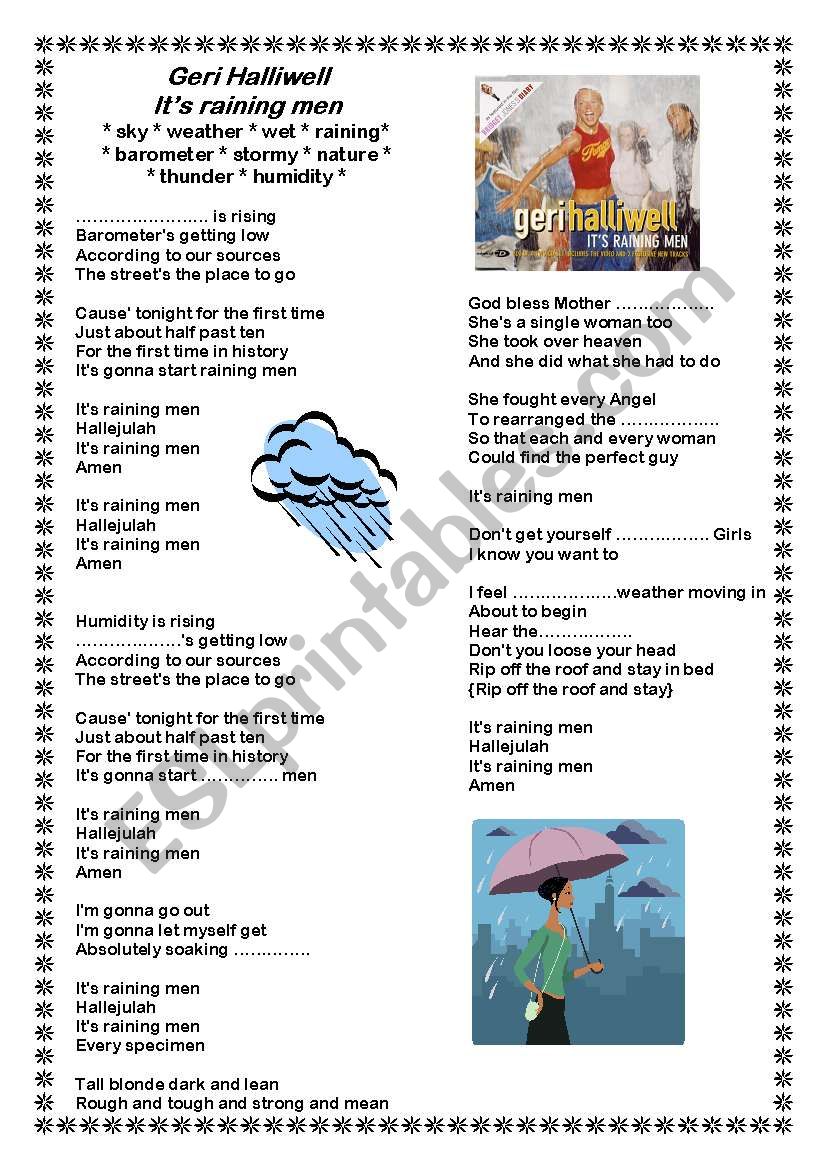 Geri Halliwell ItÂ´s raining men