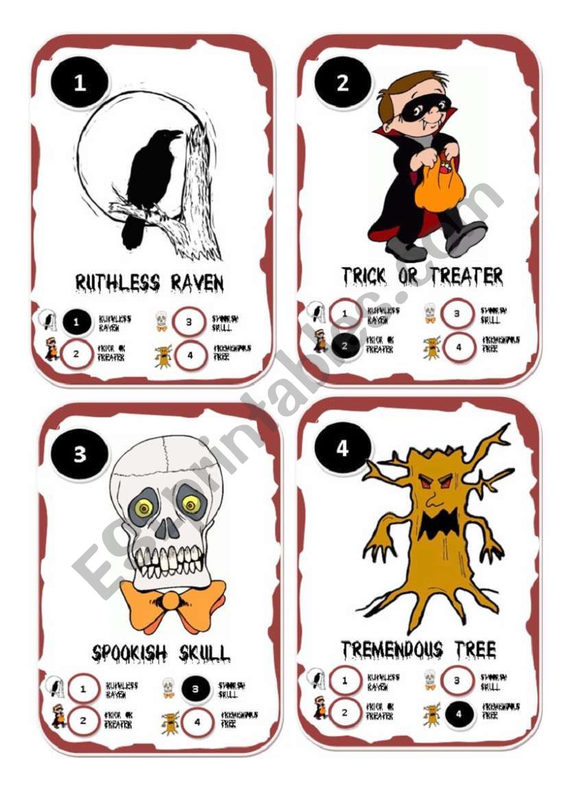 Halloween Go Fish Game worksheet