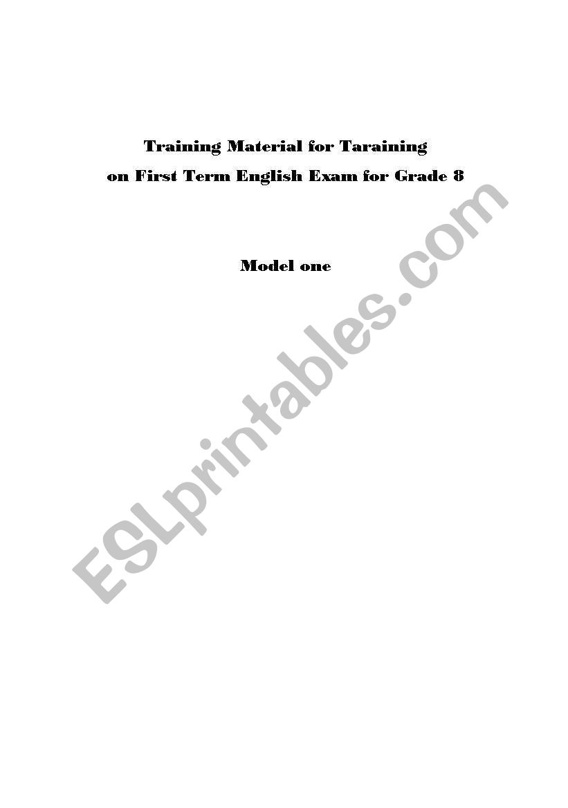 reading worksheet