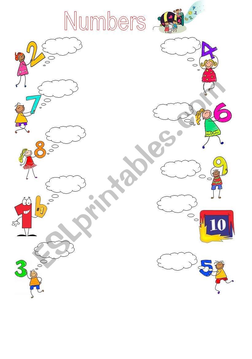 numbers worksheet