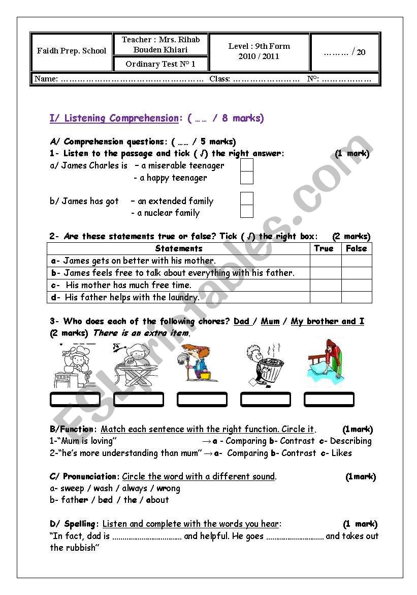 Test worksheet