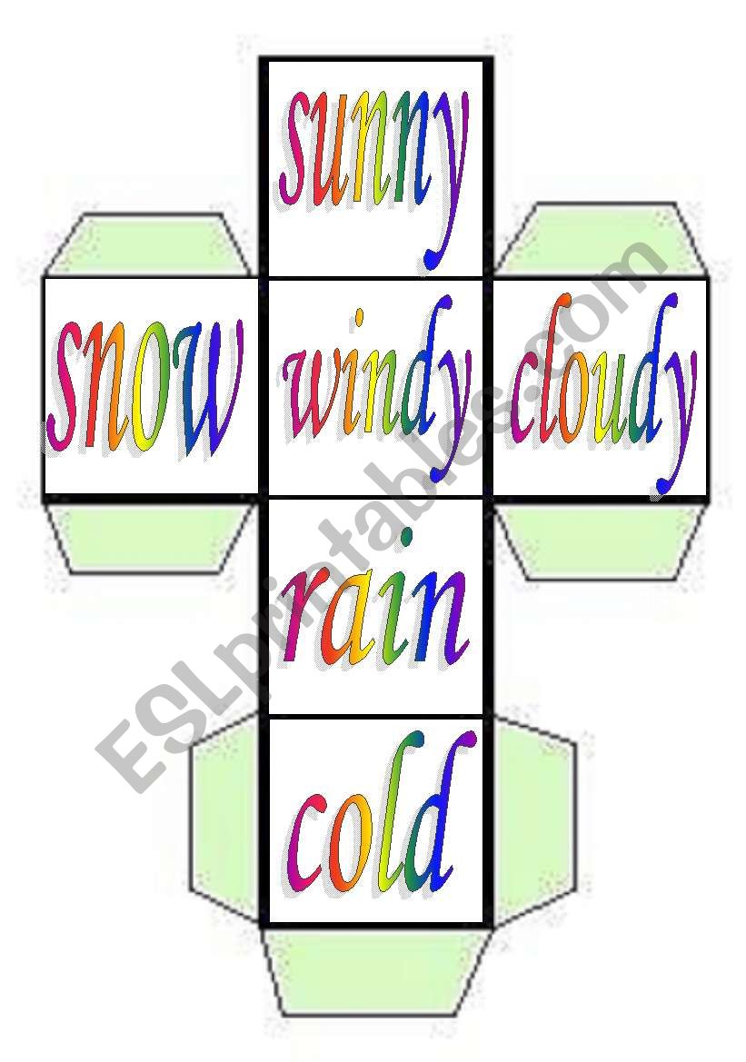 weather Dice worksheet