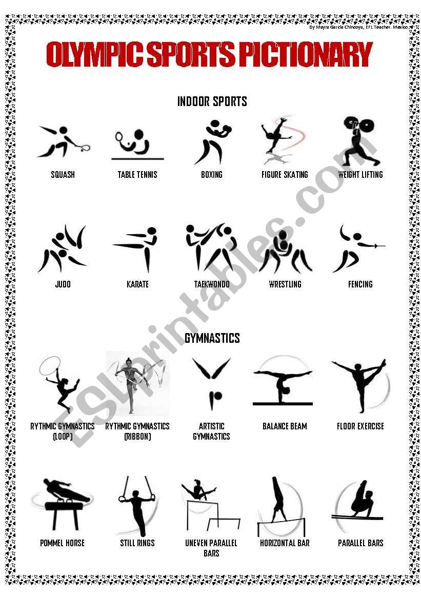 OLYMPIC GAMES - 2 pages! worksheet