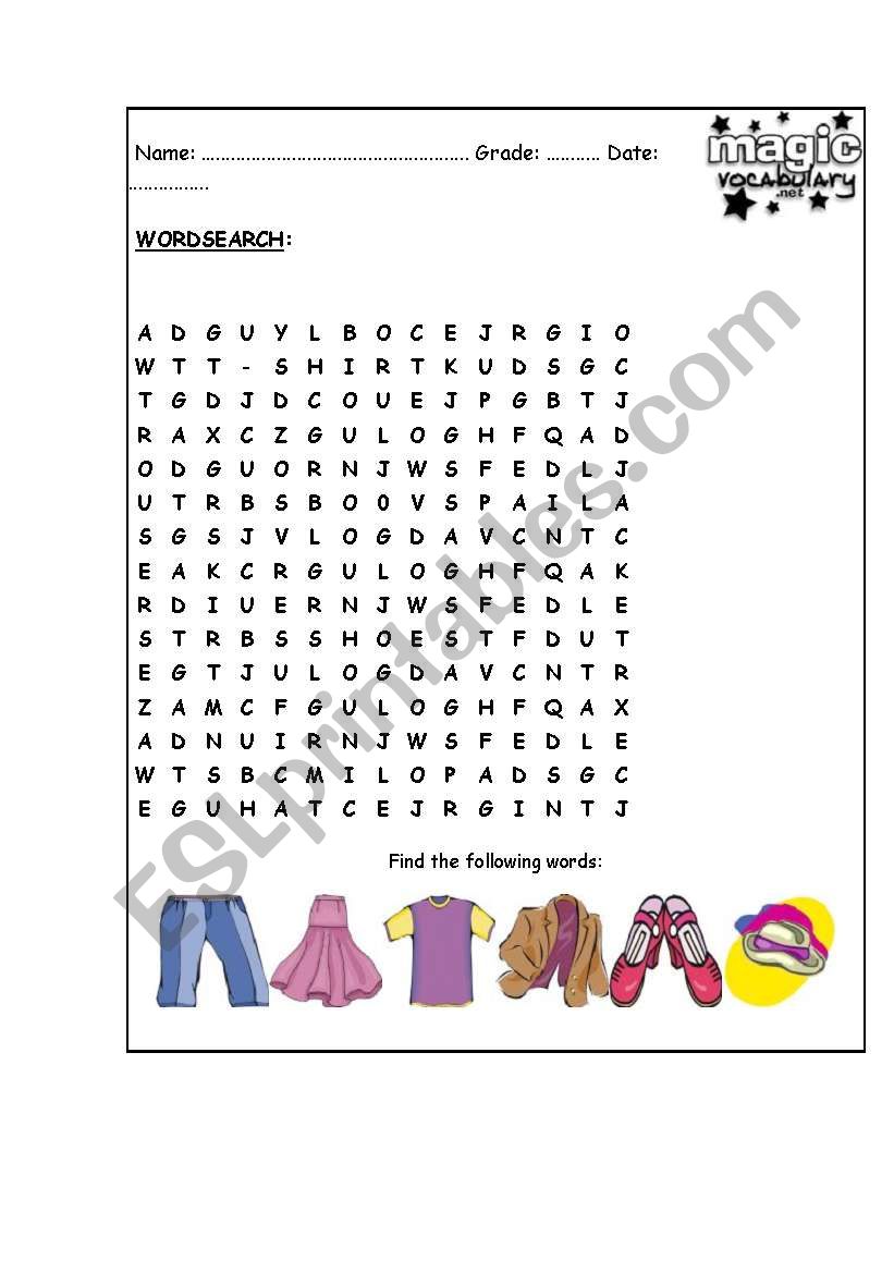 name worksheet