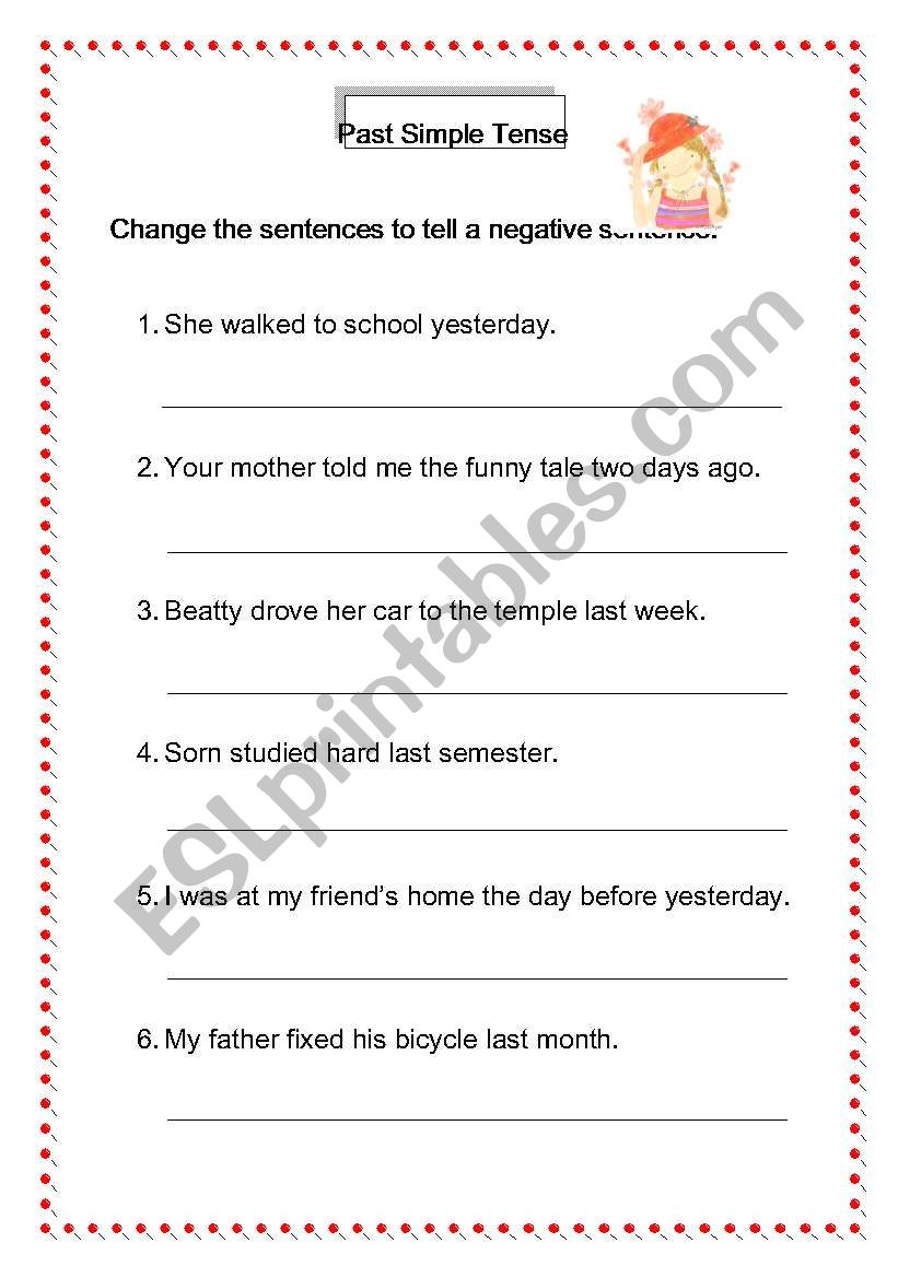 Past Simple Tense worksheet