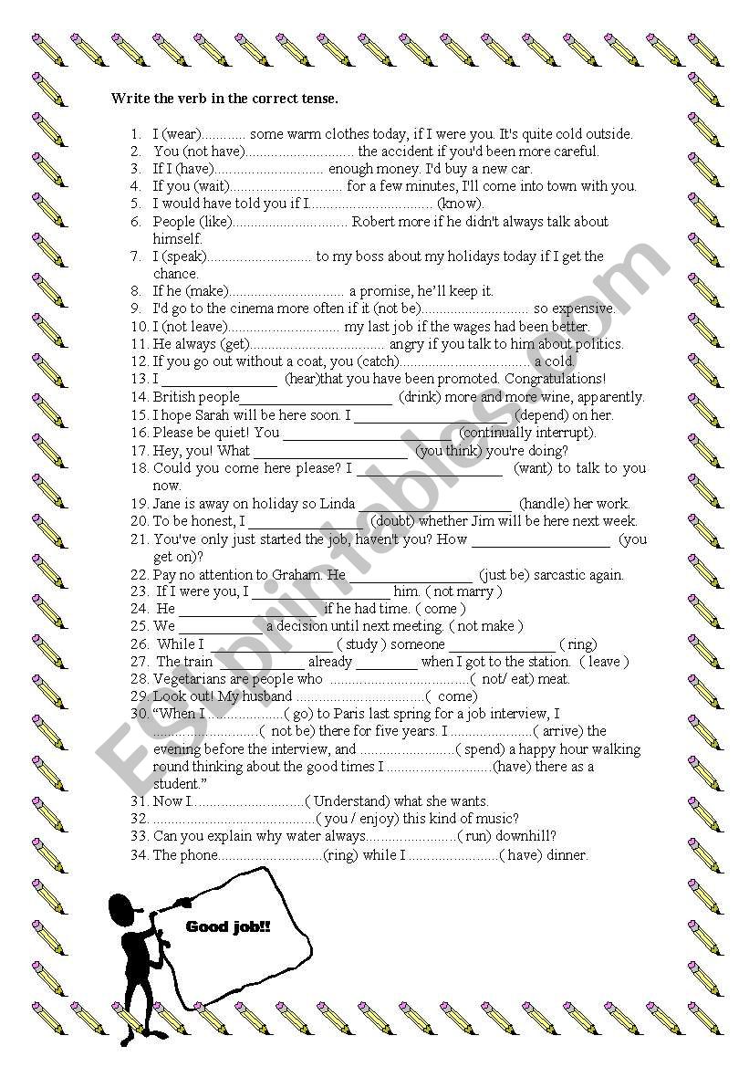 English tenses worksheet