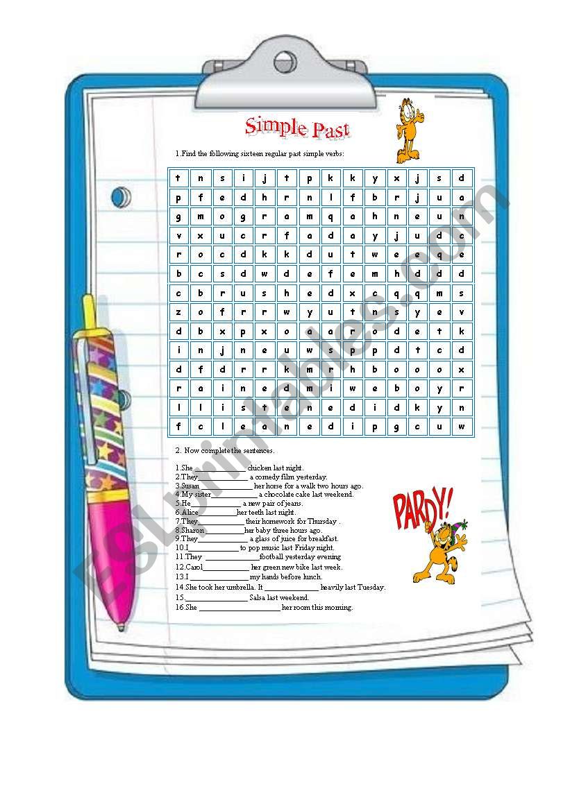 Simple Past worksheet