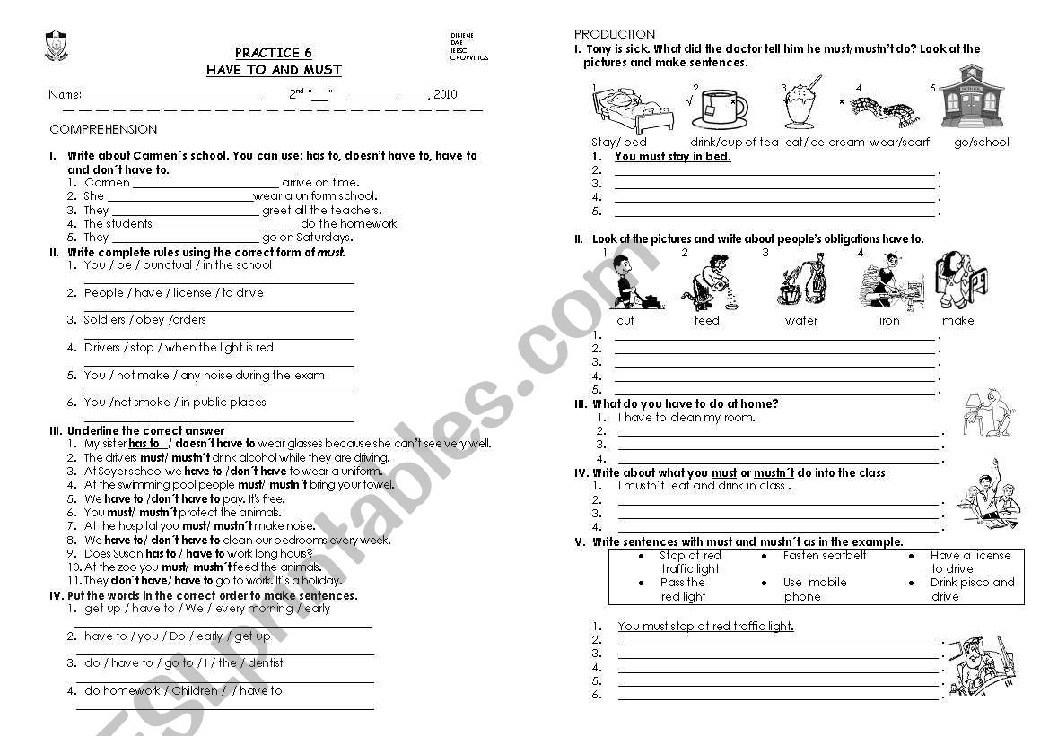 English Practice worksheet