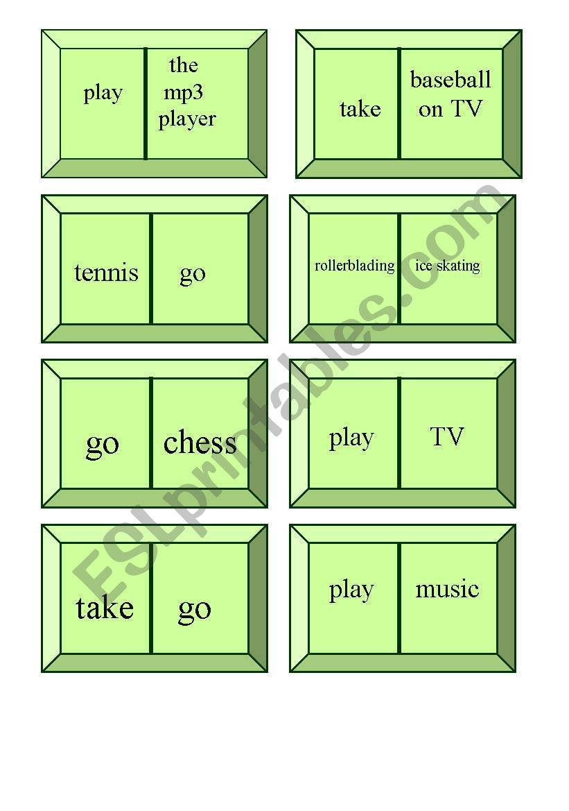 Free-time activities (dominoes)