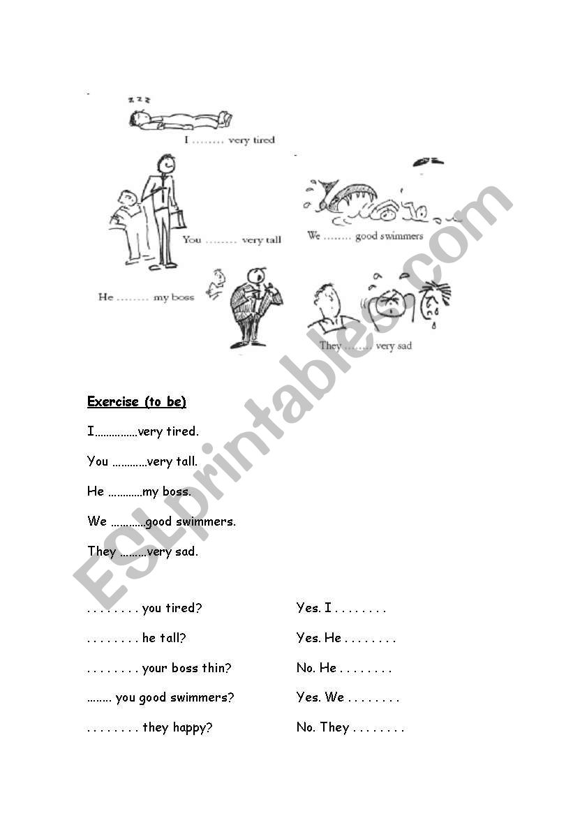 Verb to be worksheet