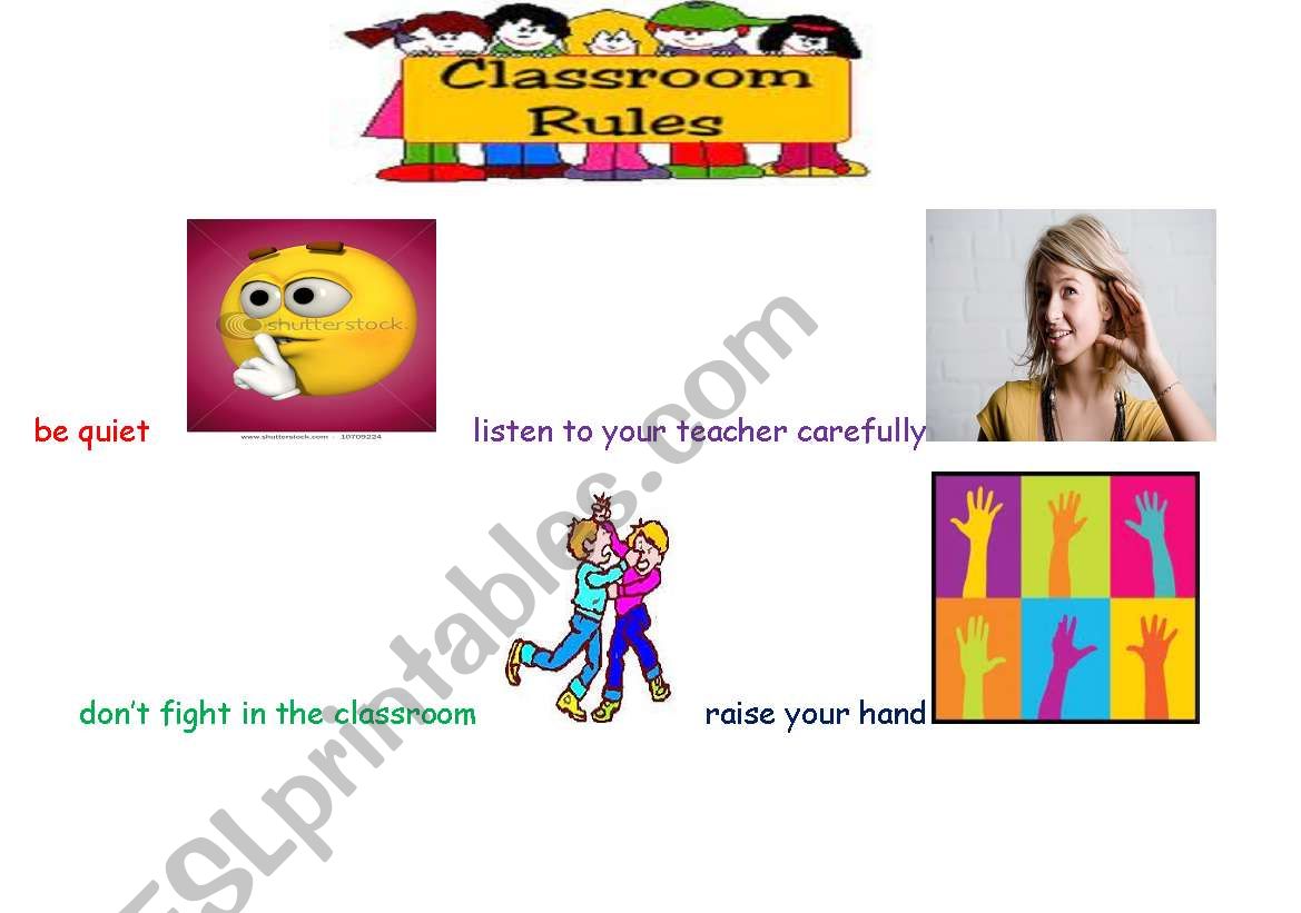 classroom rules worksheet