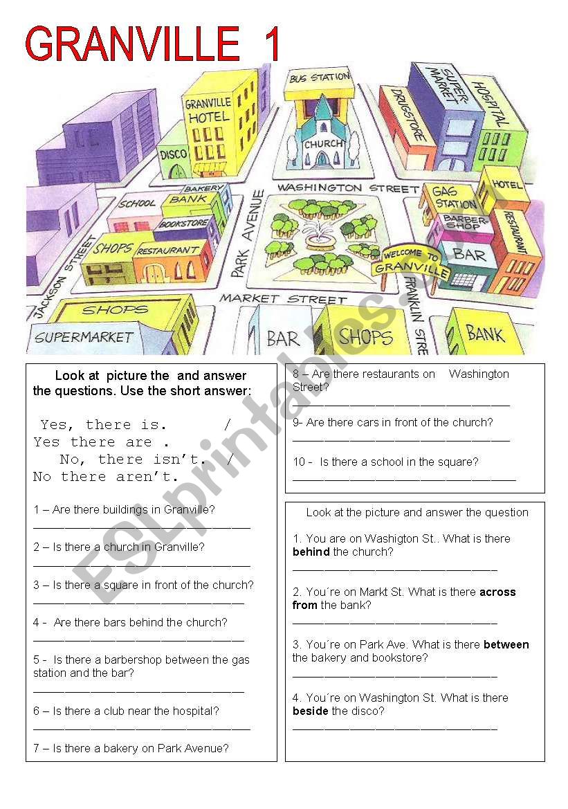 GRANVILLE CITY worksheet GRANVILLE CITY worksheet