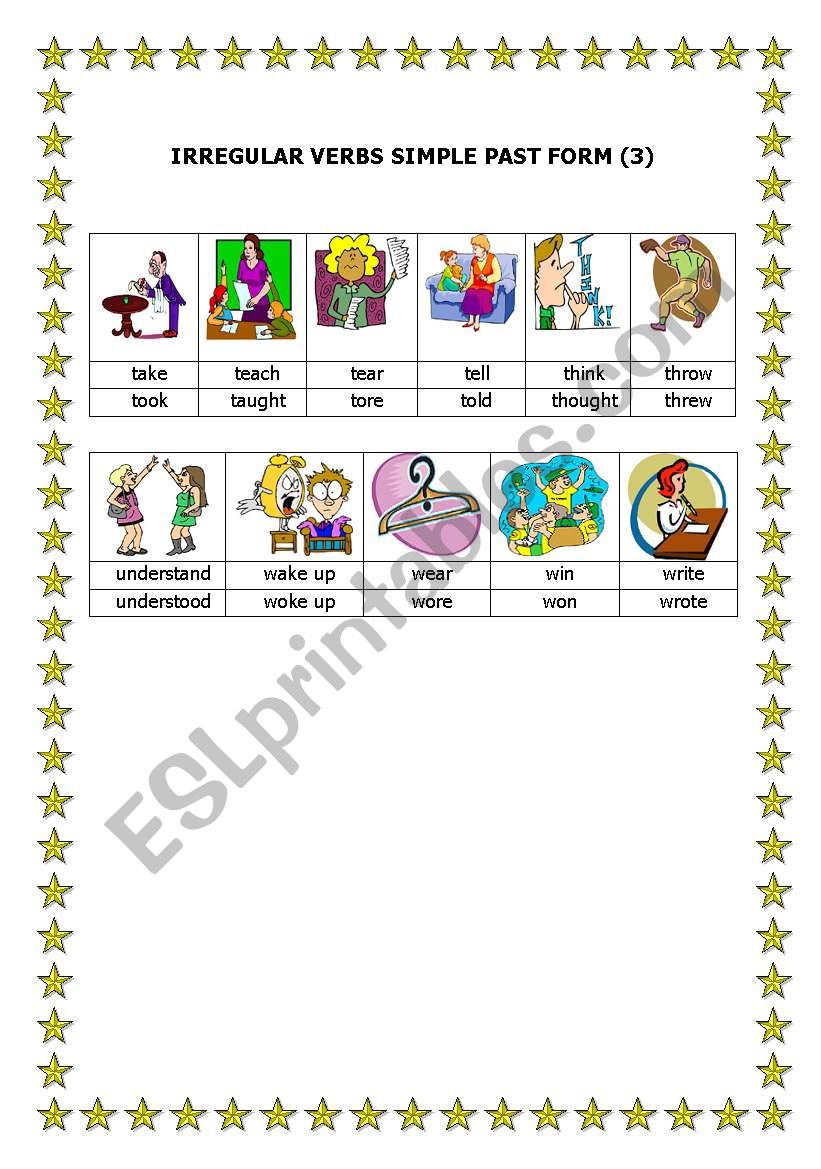 irregular verbs pictionary (3/3)