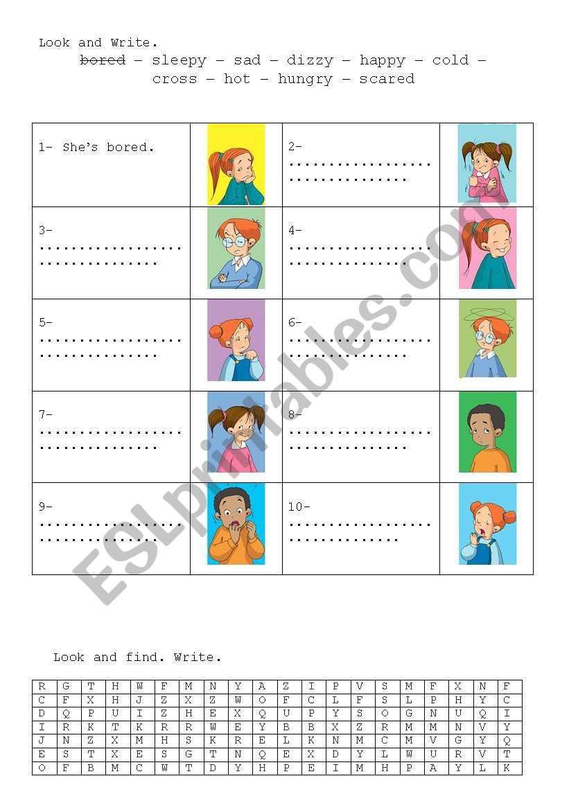 feelings worksheet