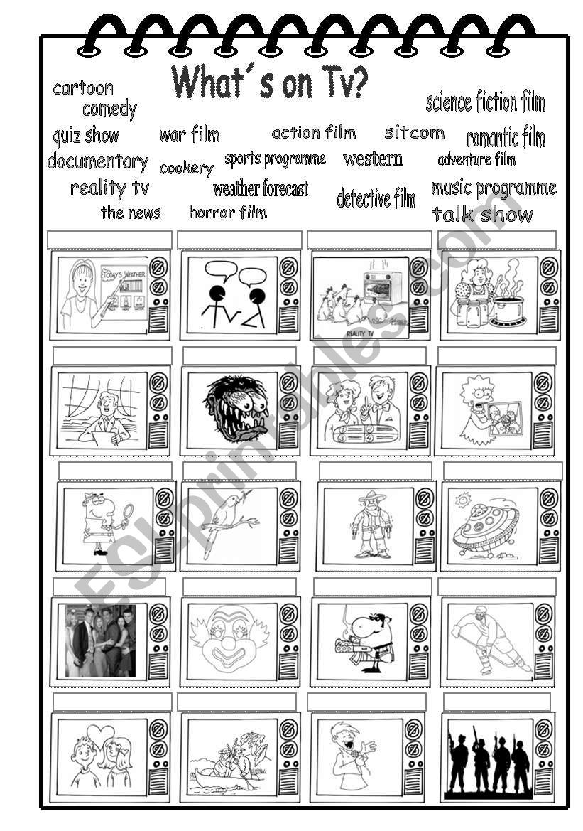 Whats on TV ? worksheet