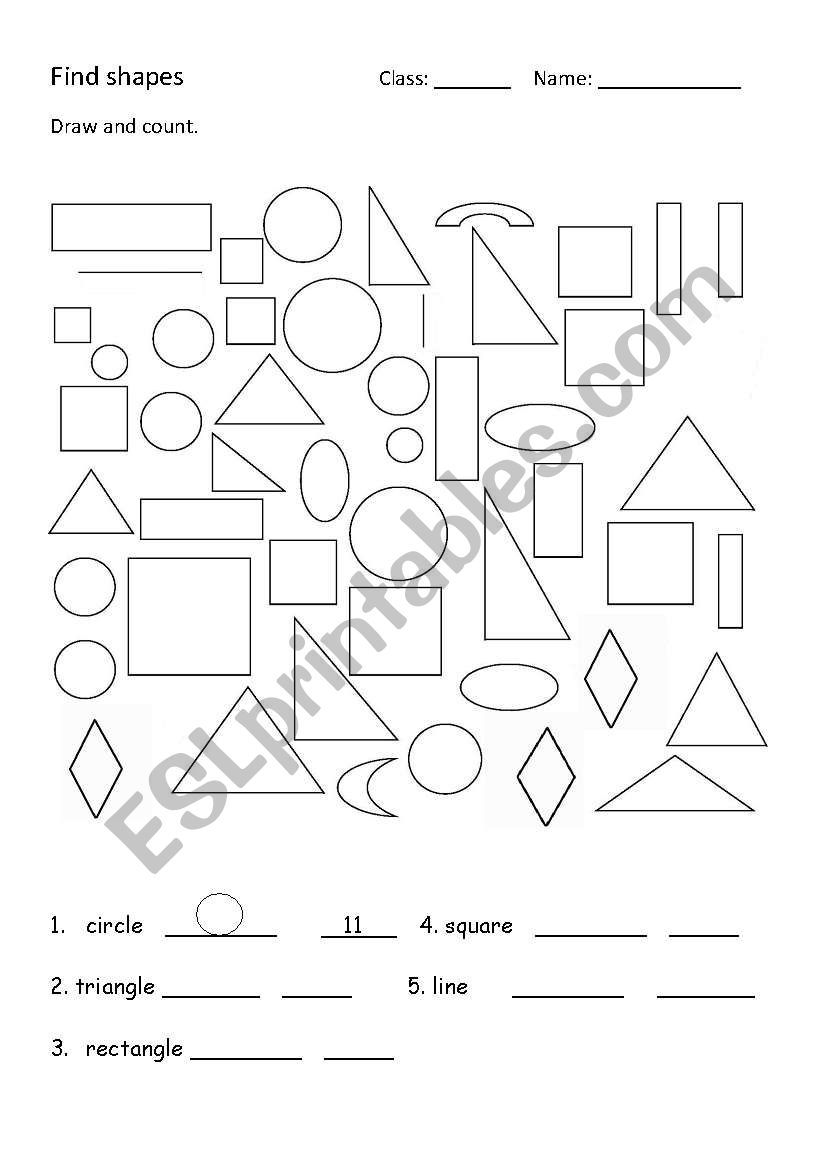 shapes  worksheet