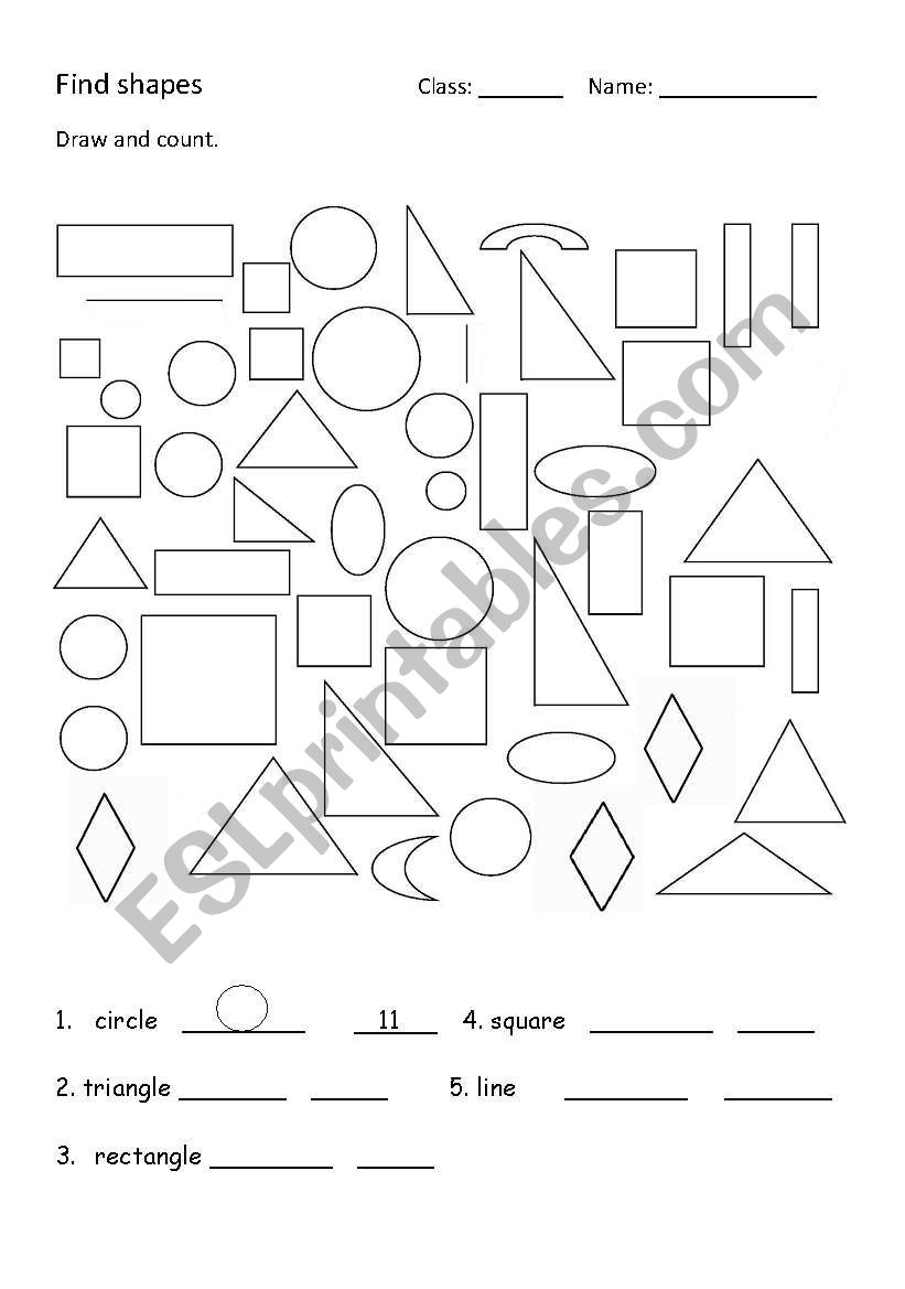 shapes  worksheet