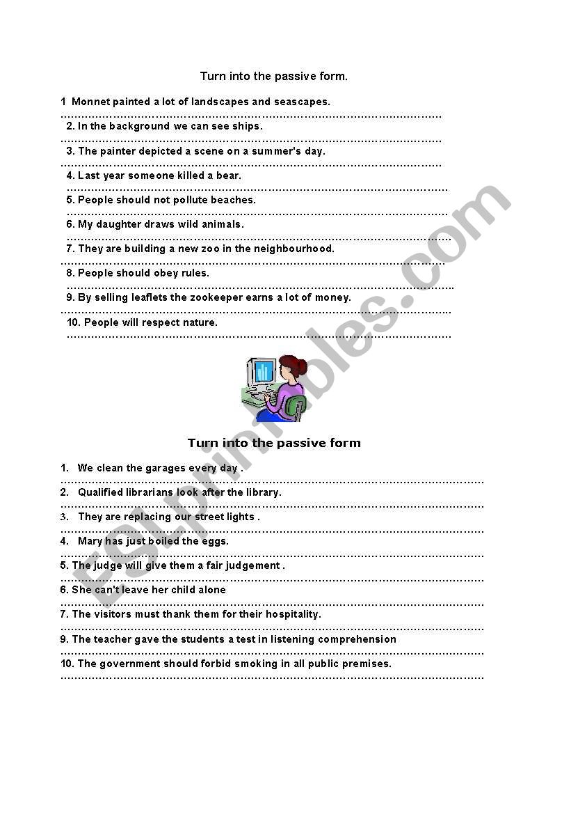 Passive Voice worksheet