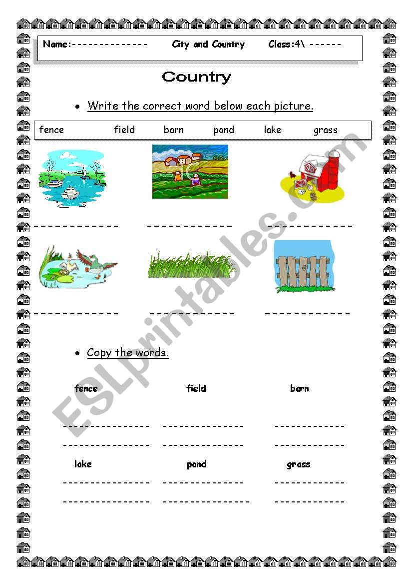 country worksheet