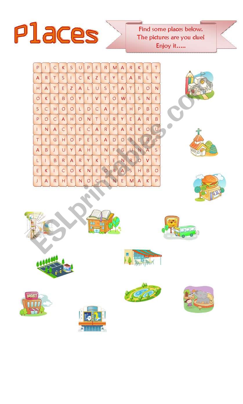 Places worksheet