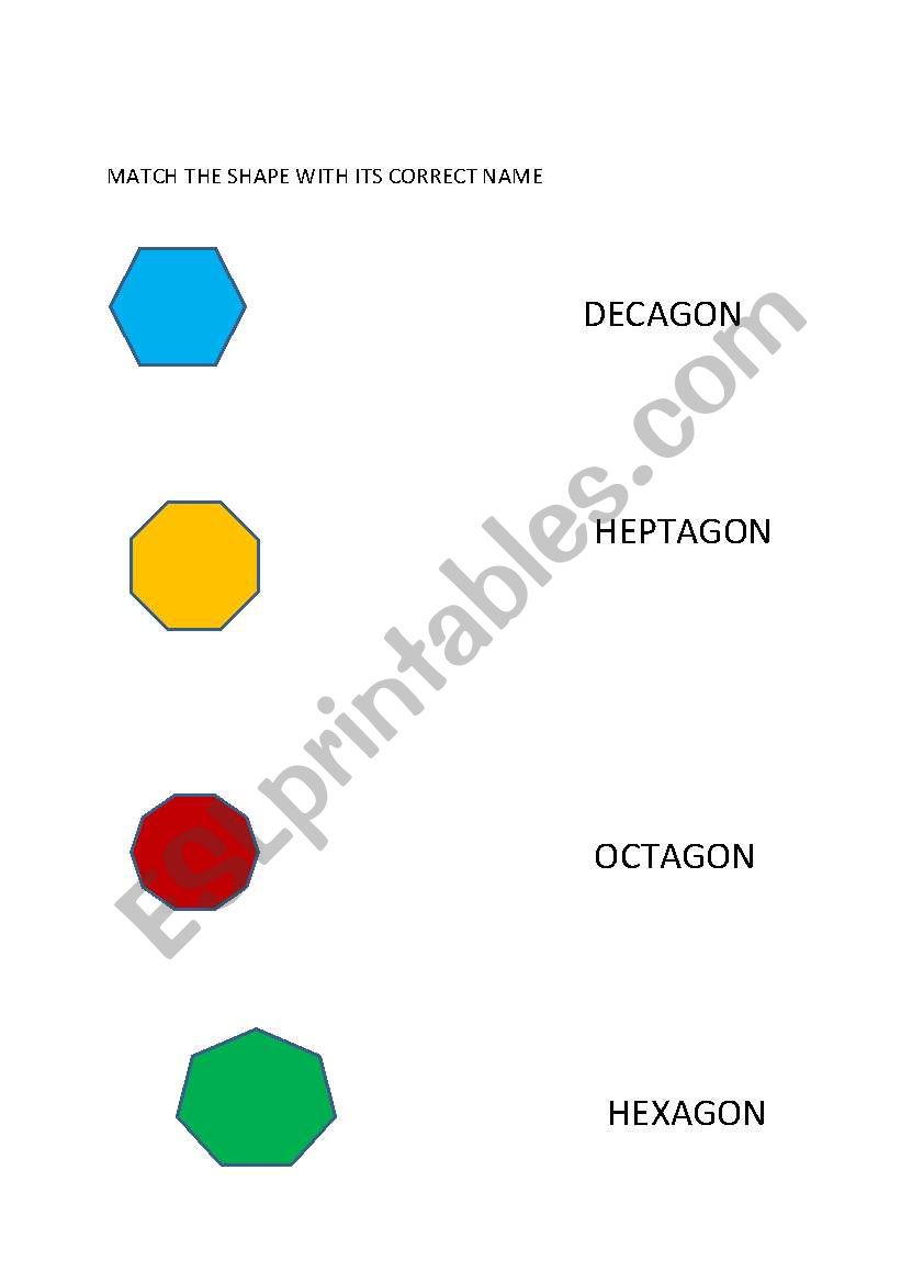 Match the shape with its correct name