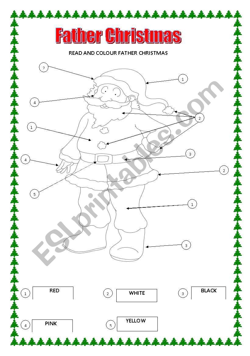 Father Christmas worksheet