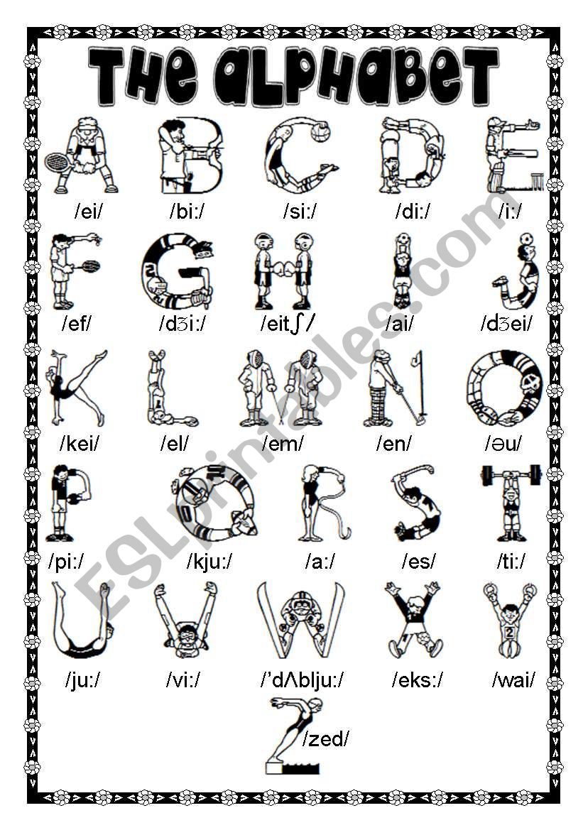 THE SPORT ALPHABET worksheet