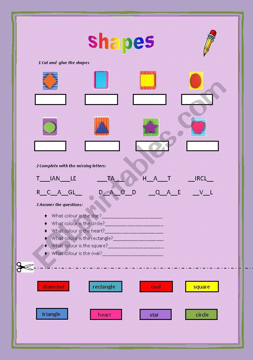 Shapes worksheet