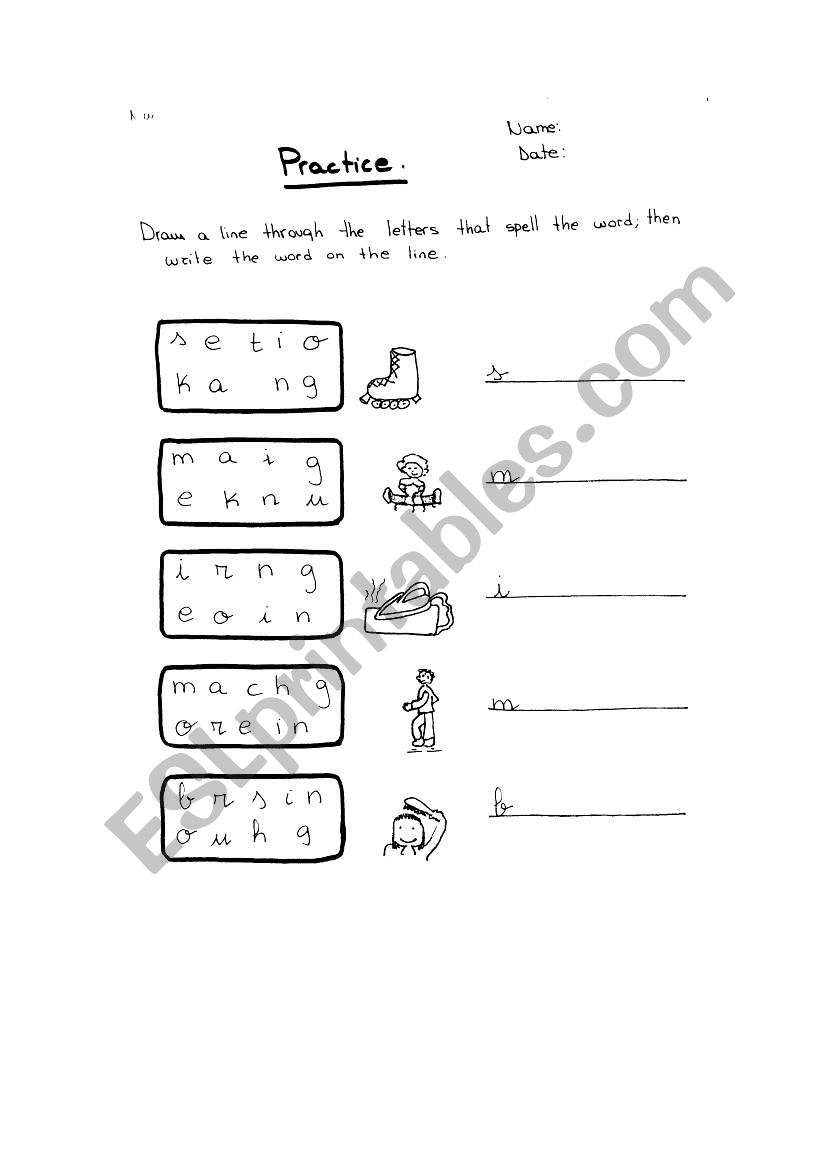 actions worksheet