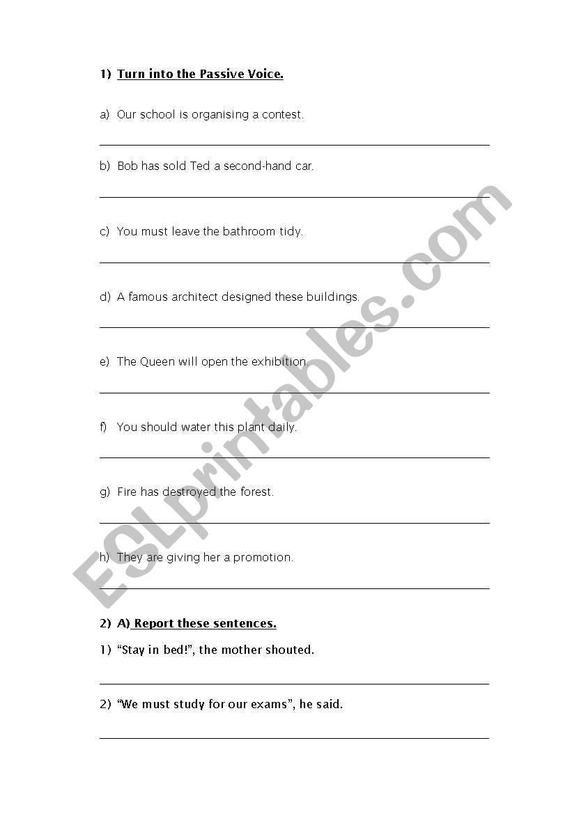 Grammar worksheet