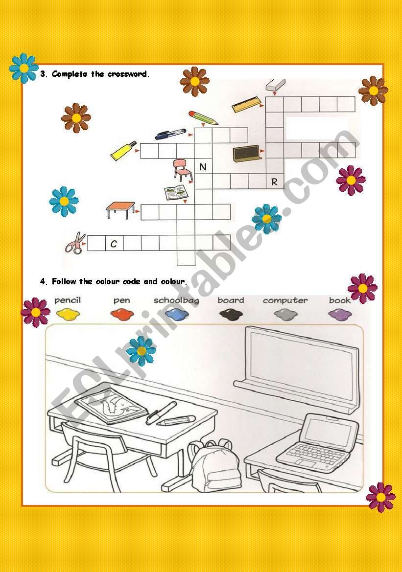 School Objects - Part 2 worksheet