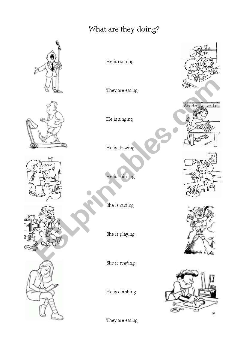 What are they doing? worksheet