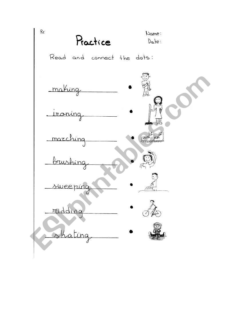 daily routines worksheet