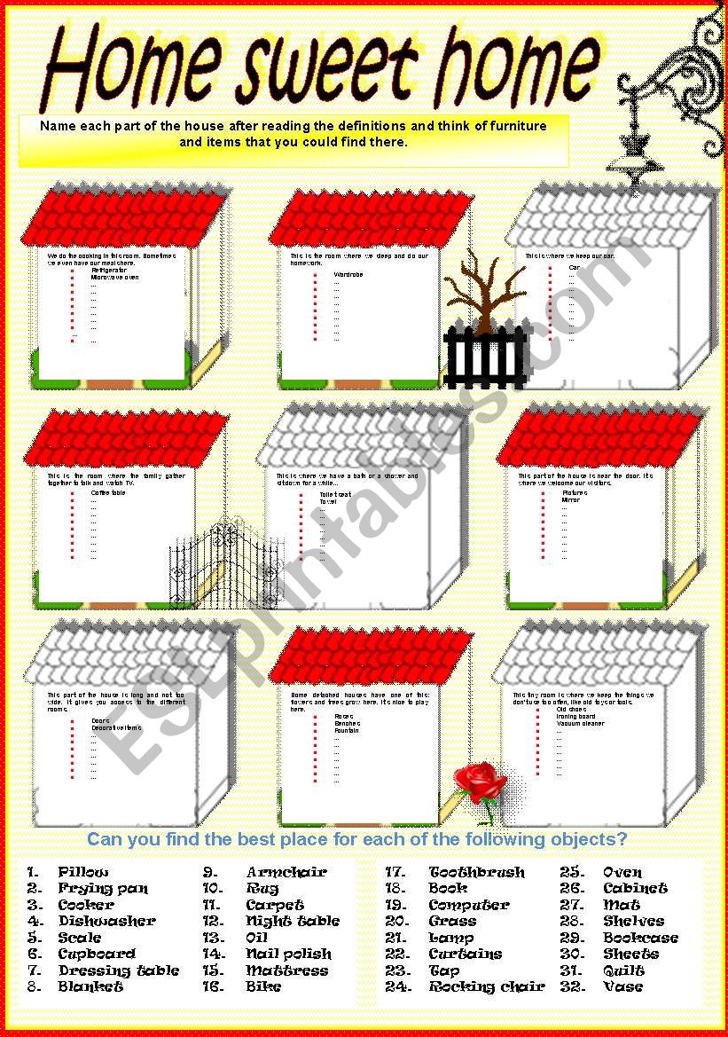 ROOMS OF THE HOUSE & FURNITURE