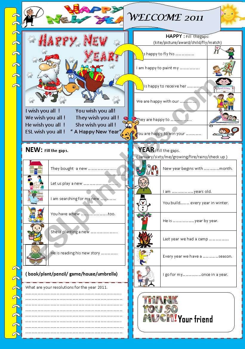 Happy New Year ! worksheet