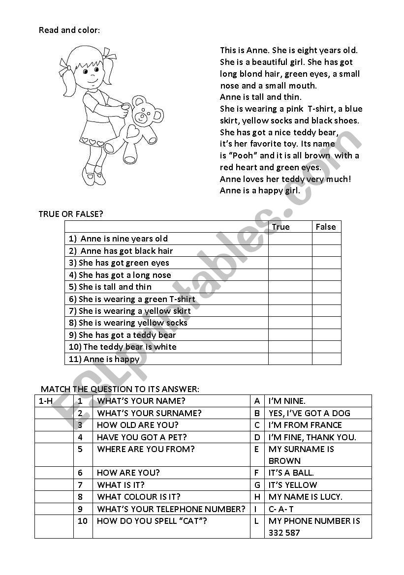 three exercises in 1 sheet worksheet