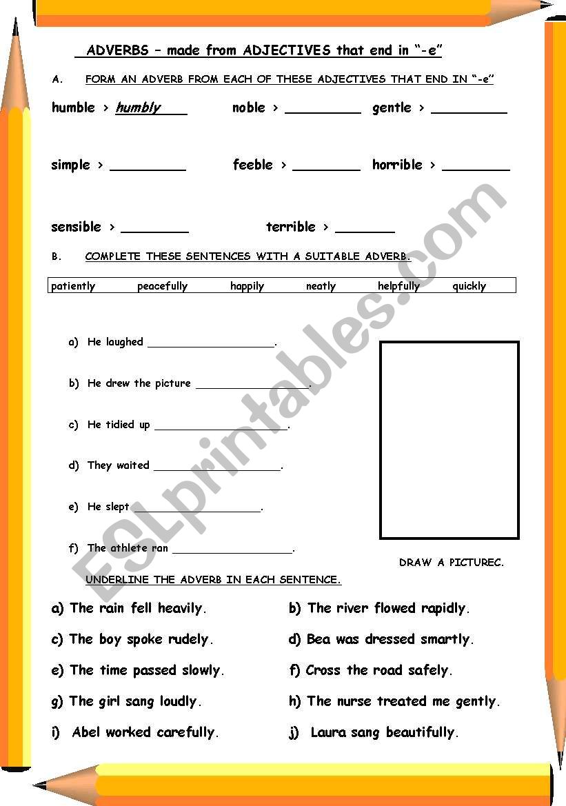 ADVERBS worksheet