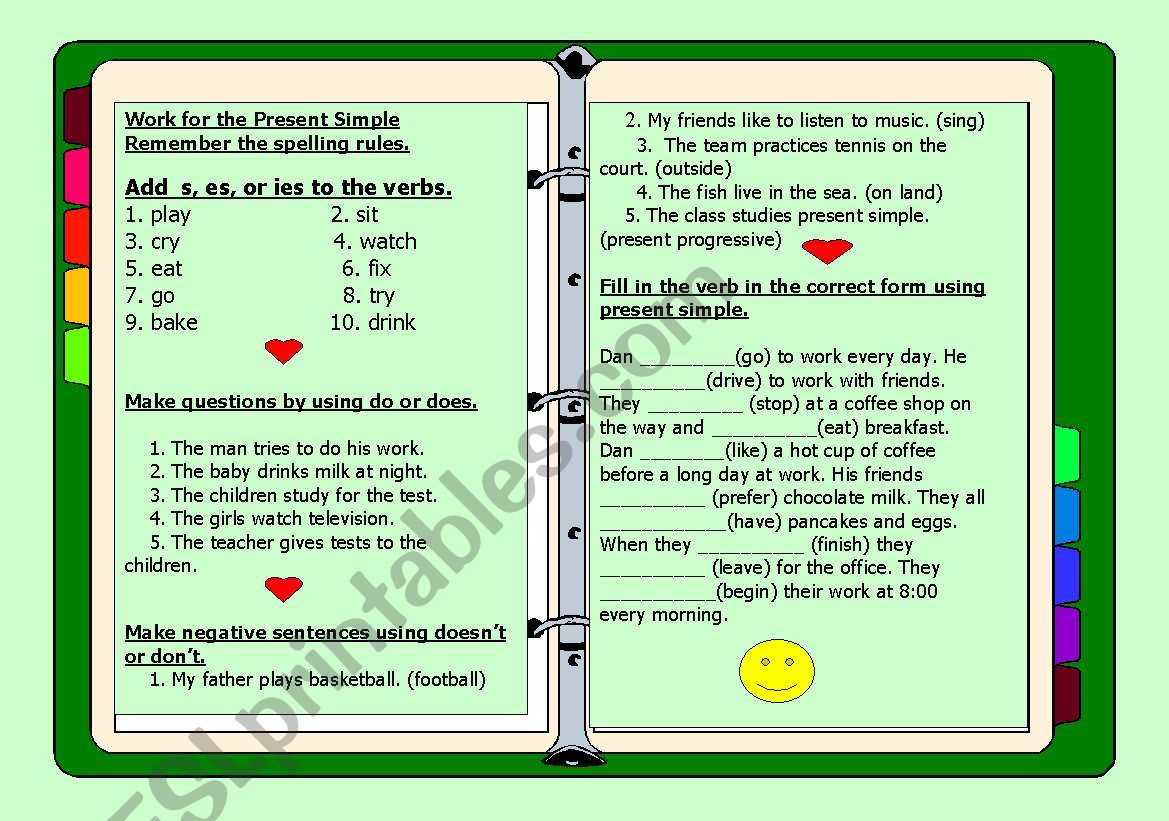 Present Simple worksheet worksheet