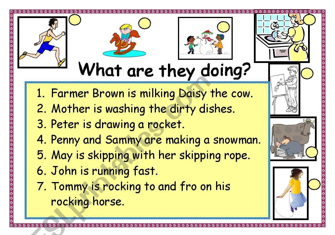 what are you doing now? - ESL worksheet by Adva