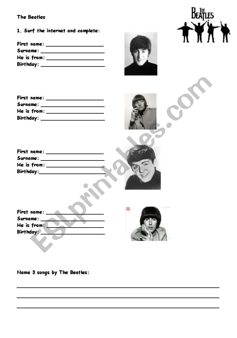 THE BEATLES - Hello, Goodbye! ACTIVITIES and SONG THE BEATLES - Hello, Goodbye! ACTIVITIES and SONG