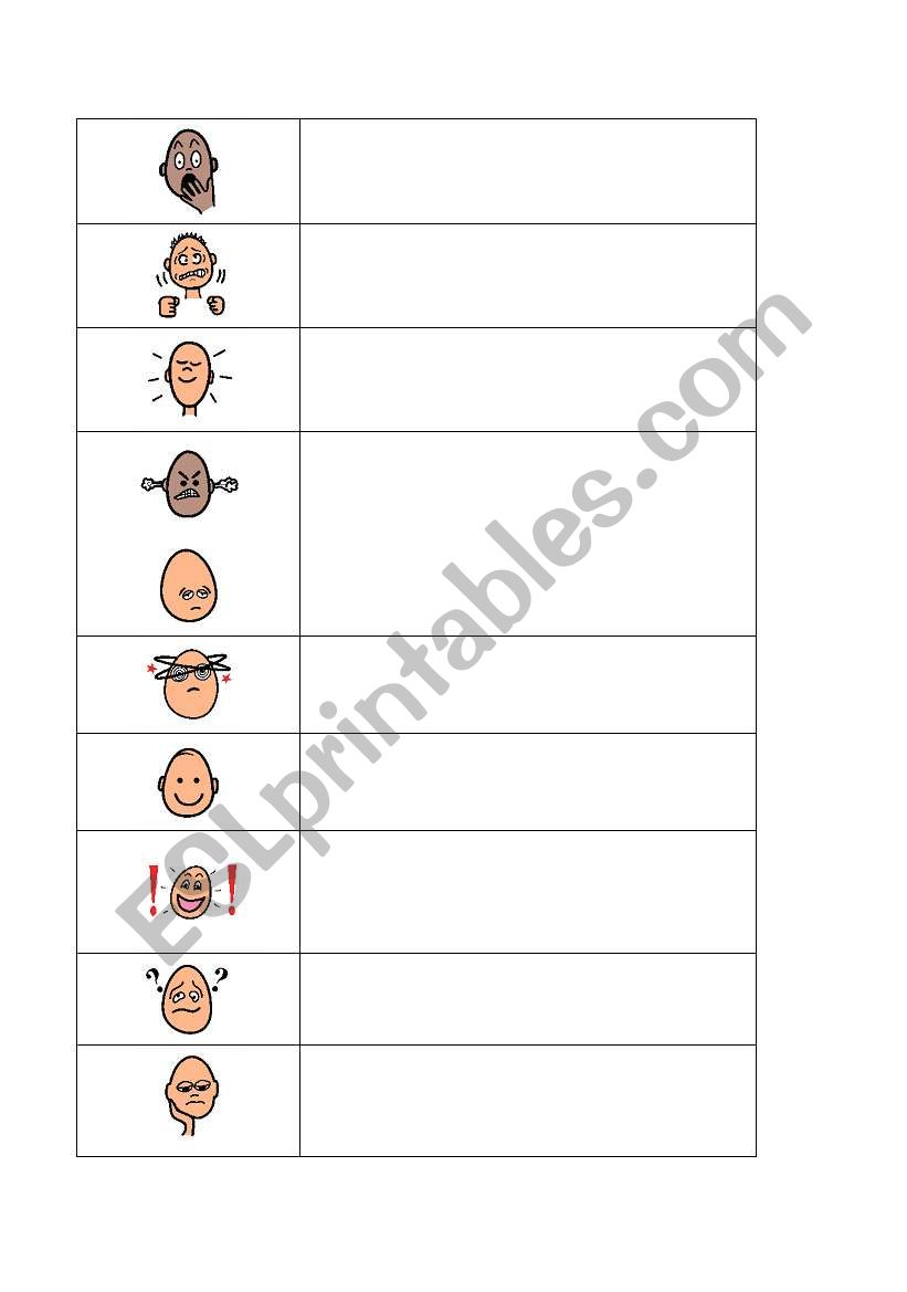 Identify Feeling worksheet