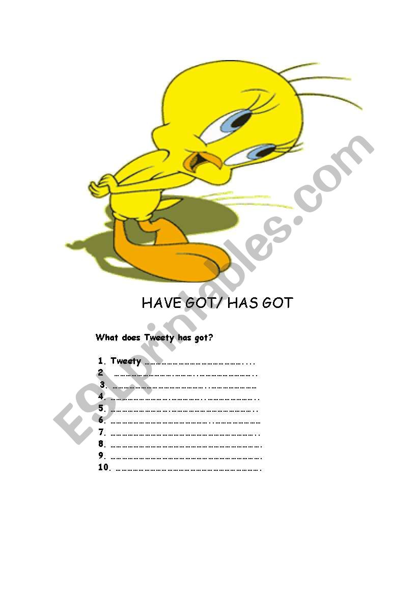 have got has got worksheet