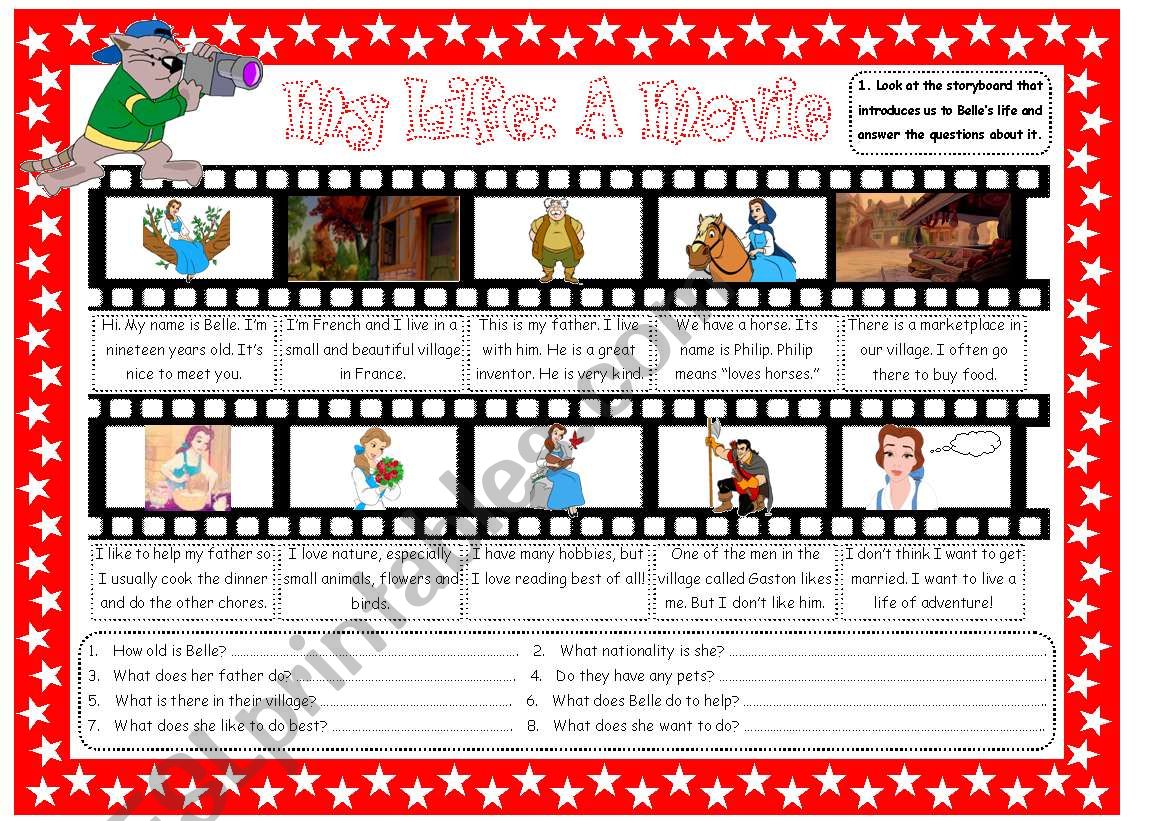 My Life: A Movie worksheet