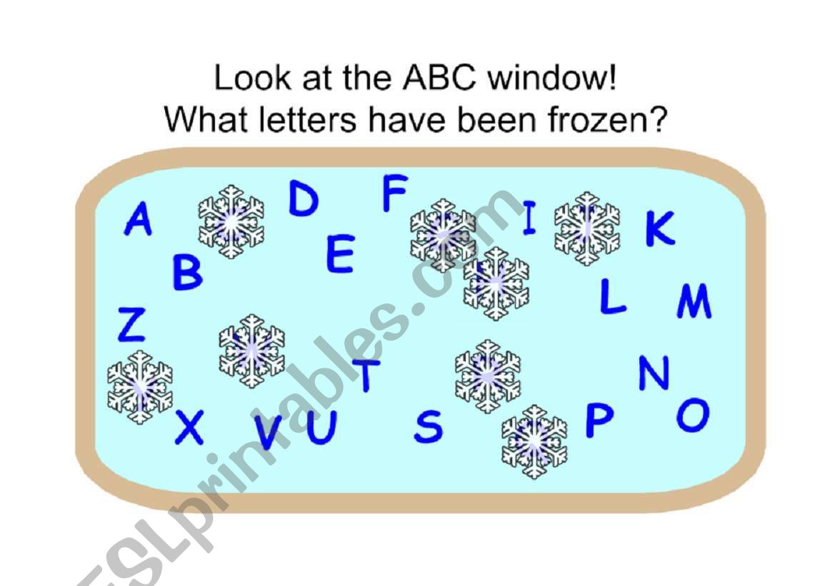 ABC frozen window worksheet