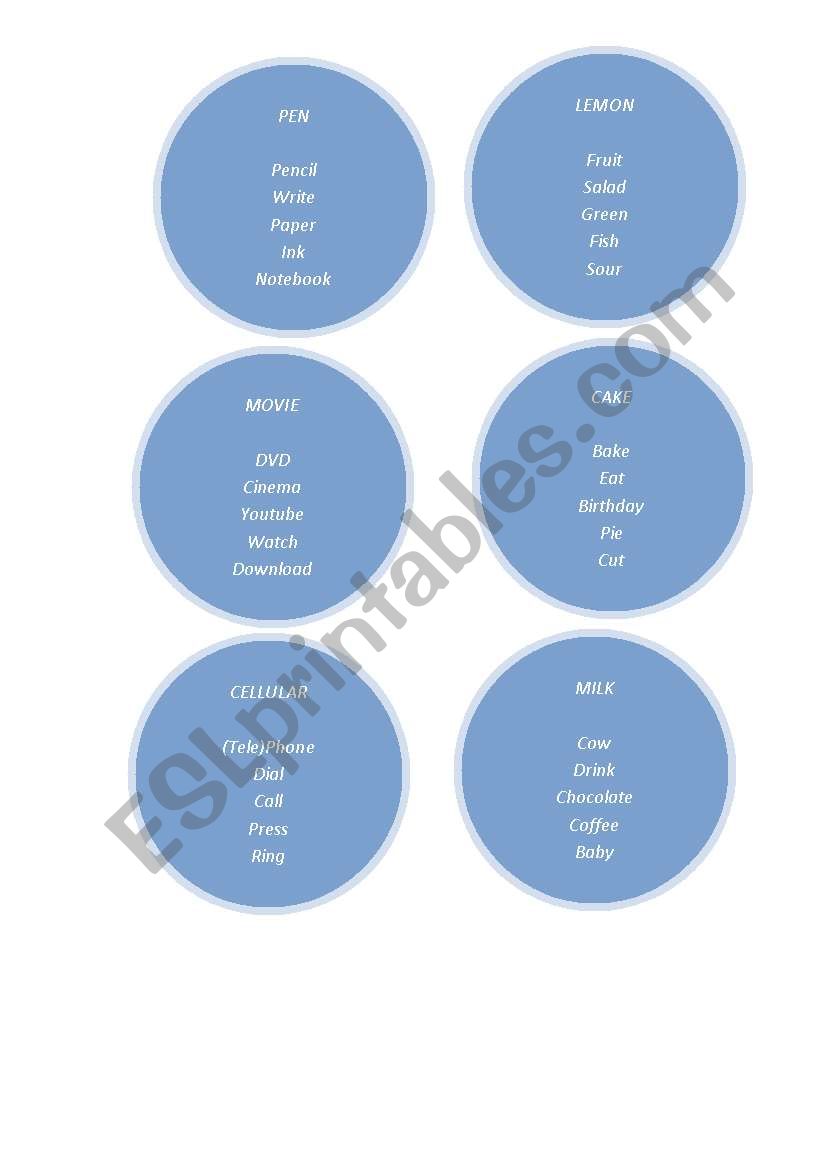 Guess the word game worksheet